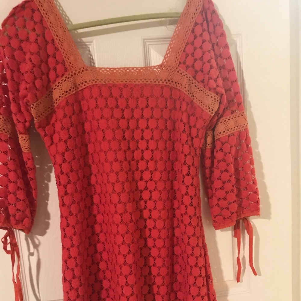 Coral Knit Dress